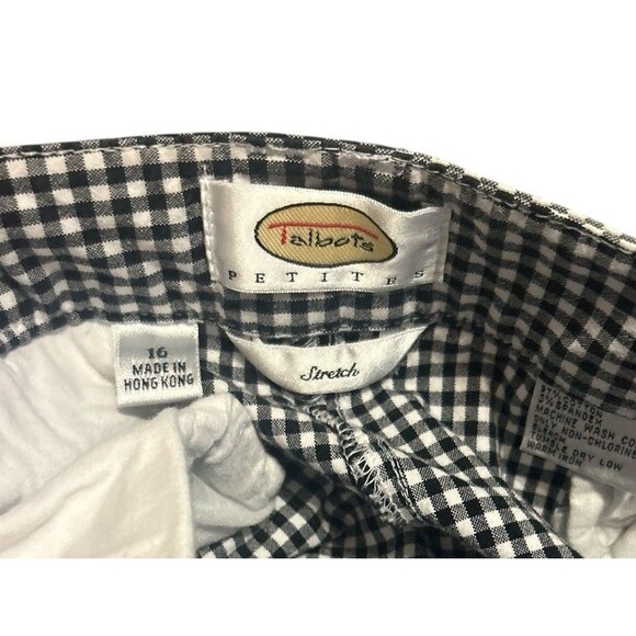 Talbots Women Chino Shorts 16 Cotton Gingham Plaid Coastal Preppy Classic Golf - Picture 4 of 9
